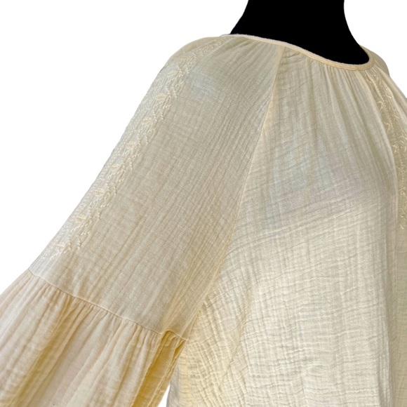 UNIVERSAL THREAD Peasant Puff Sleeve Top Dog Bone Size XL New With Tags - Picture 2 of 8